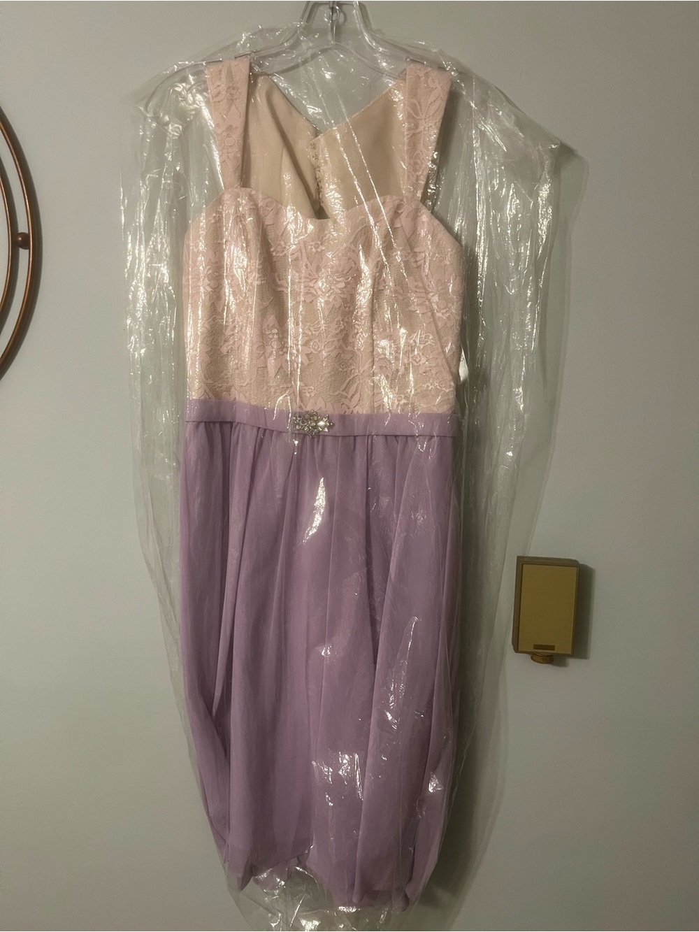 Women’s Lace Bodice Lavender Tulle Dress - Pink & Purple
